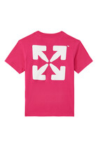 Logo Print Arrow Motif Cotton T-Shirt